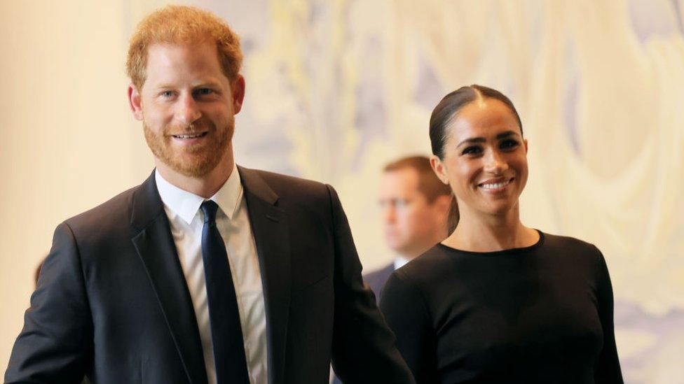 The Duke and Duchess of Sussex in July 2022 in New York