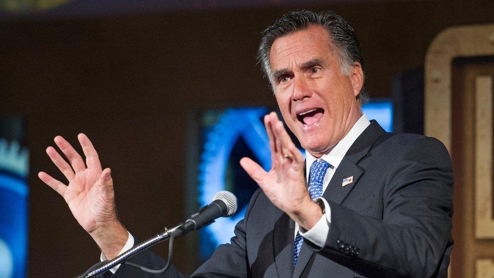 2012 Republican Presidential candidate, and former Massachusetts Gov., Mitt Romney, speaks the US Chamber of Commerce's Institute for Legal Reform Summit in Washington, Wednesday, 26 October 2016