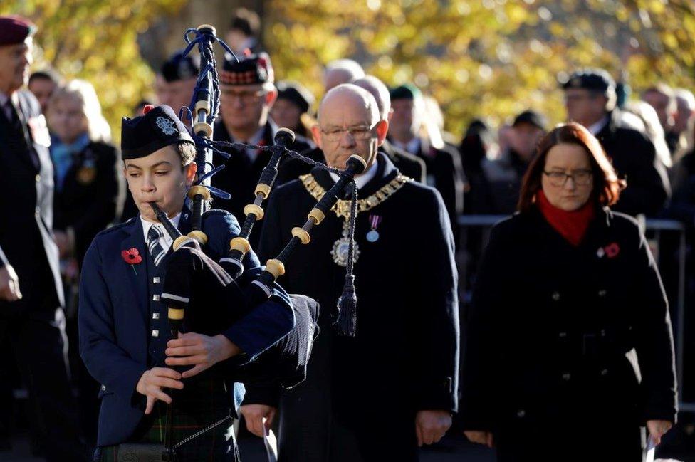 Edinburgh Lord Provost Robert Aldridge attended the service