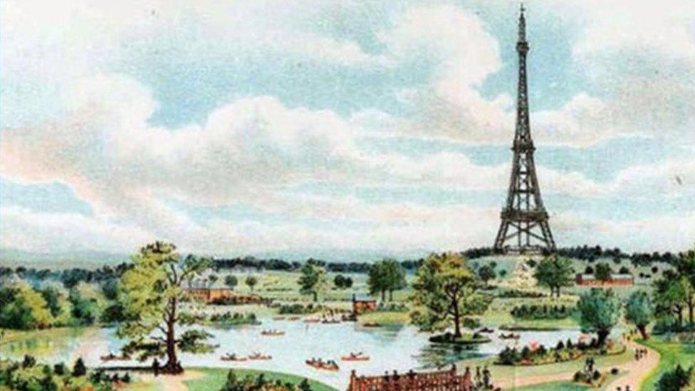 Artist's impression of the tower and park