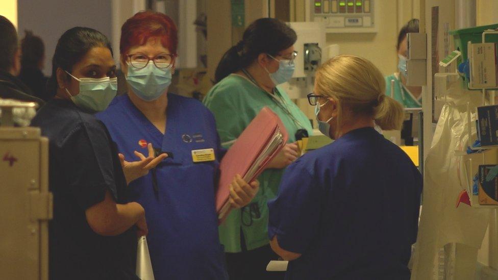 staff working at Glangwili General Hospital