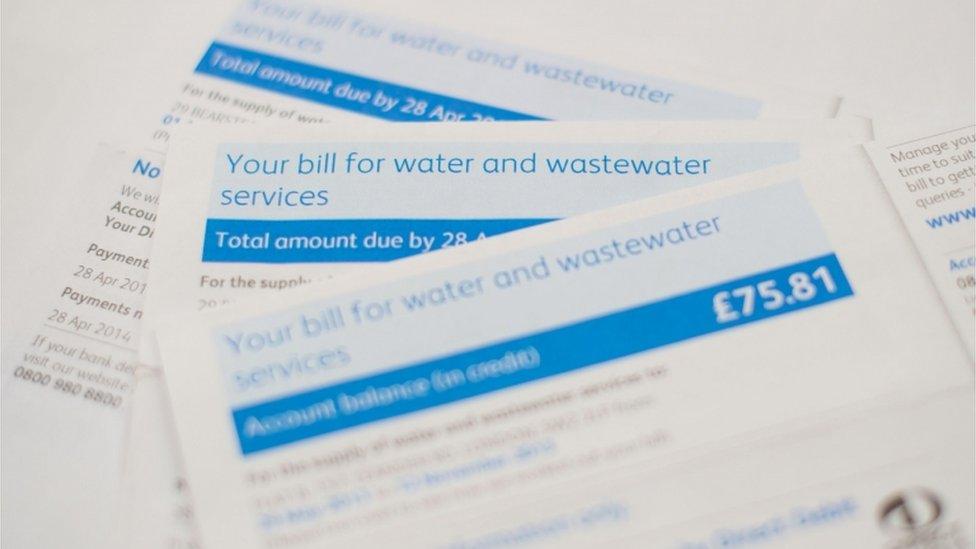 Water company bill