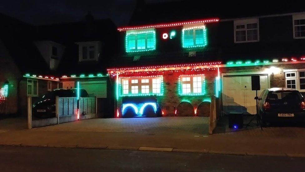 Christmas lights display