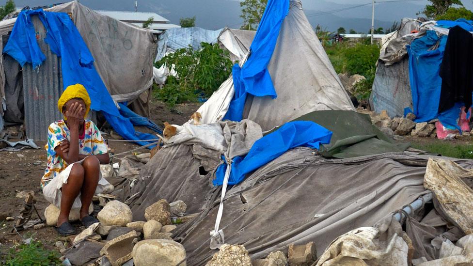 A woman in Haiti in 2012 (file picture)