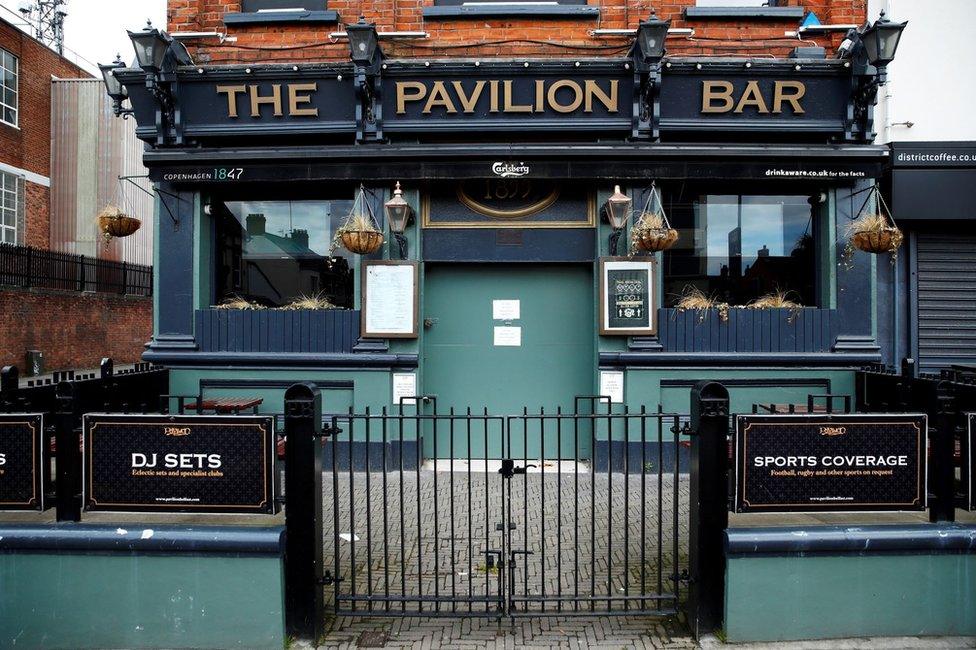 A closed pub in Belfast