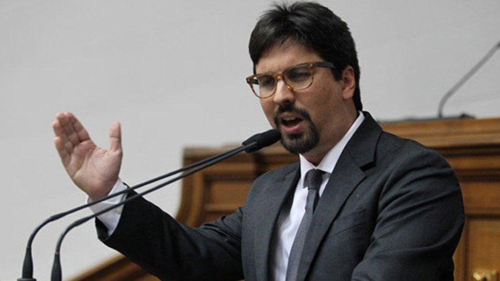 Freddy Guevara speaking in the National Assembly