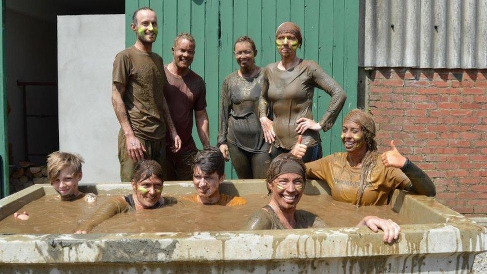 Mud runners in bath