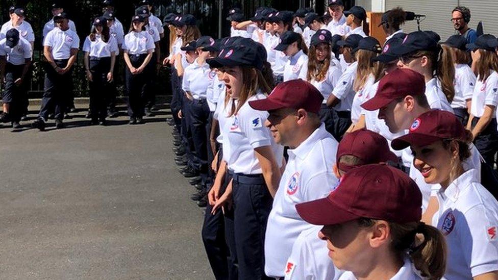 On the parade ground at Tourcoing