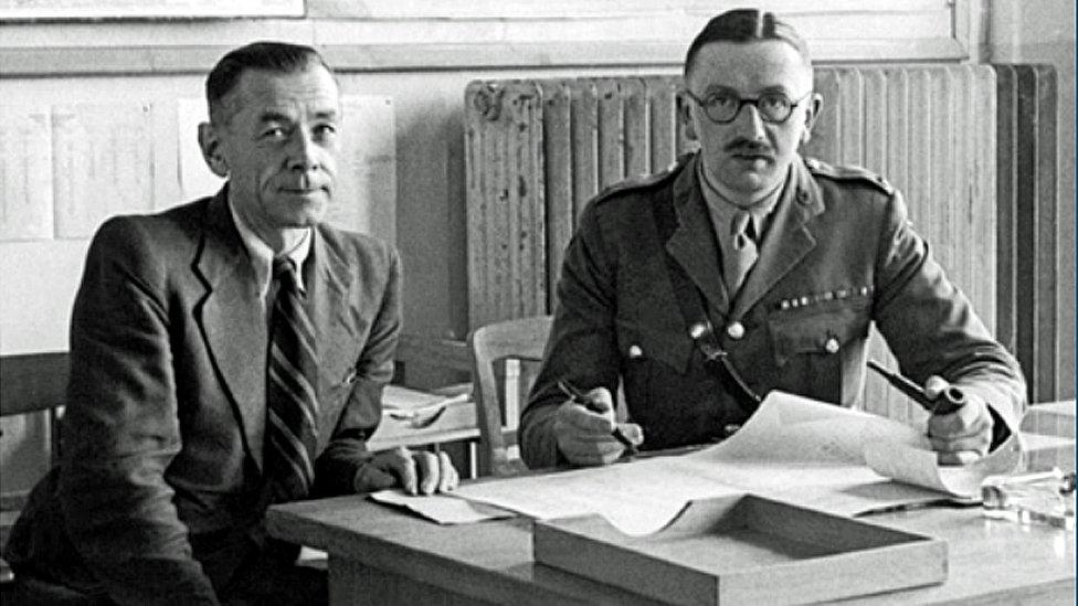 Major Ivan Hirst (right)