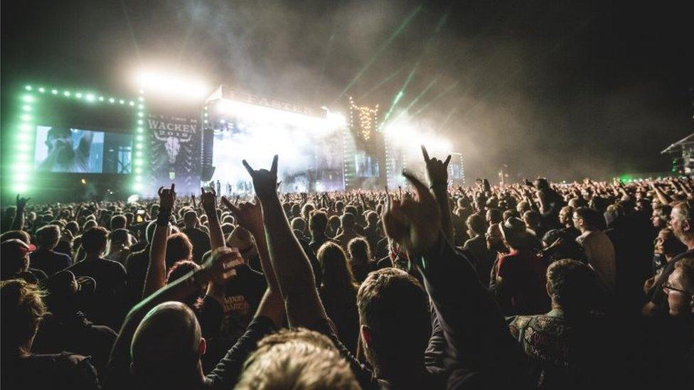 General view of the Wacken Open Air festival on 3 August 2018 in Wacken, Germany