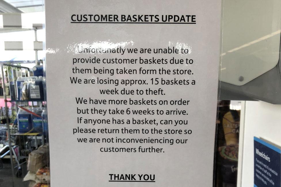 A sign at Tesco in Stornoway