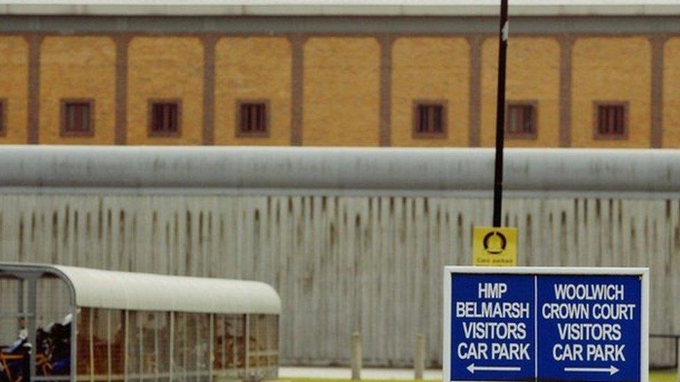 An exterior view of Belmarsh high- security prison