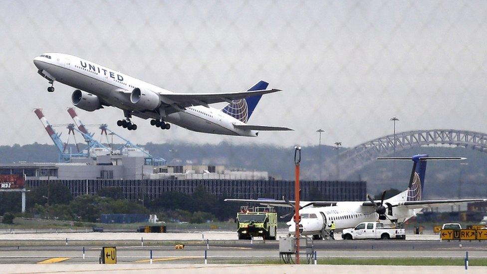 United Airlines at Newark Airport