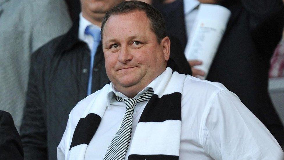 Mike Ashley at Newcastle match