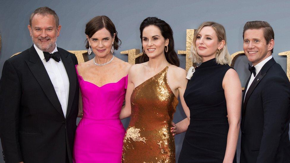 Hugh Bonneville, Elizabeth McGovern, Michelle Dockery, Laura Carmichael and Allen Leech at the Downton Abbey world premiere in London in 2019