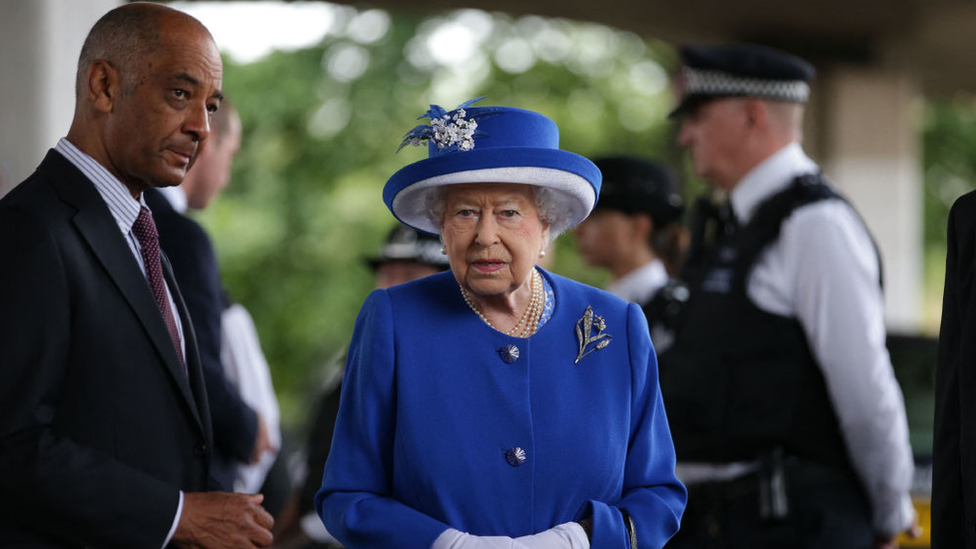 Sir Ken Olisa and Queen on Grenfell visit