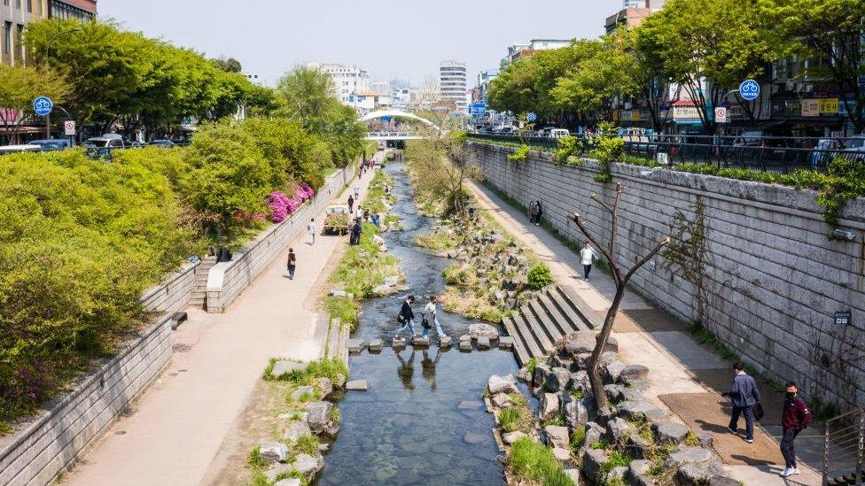 Cheonggyecheon stream in Seoul