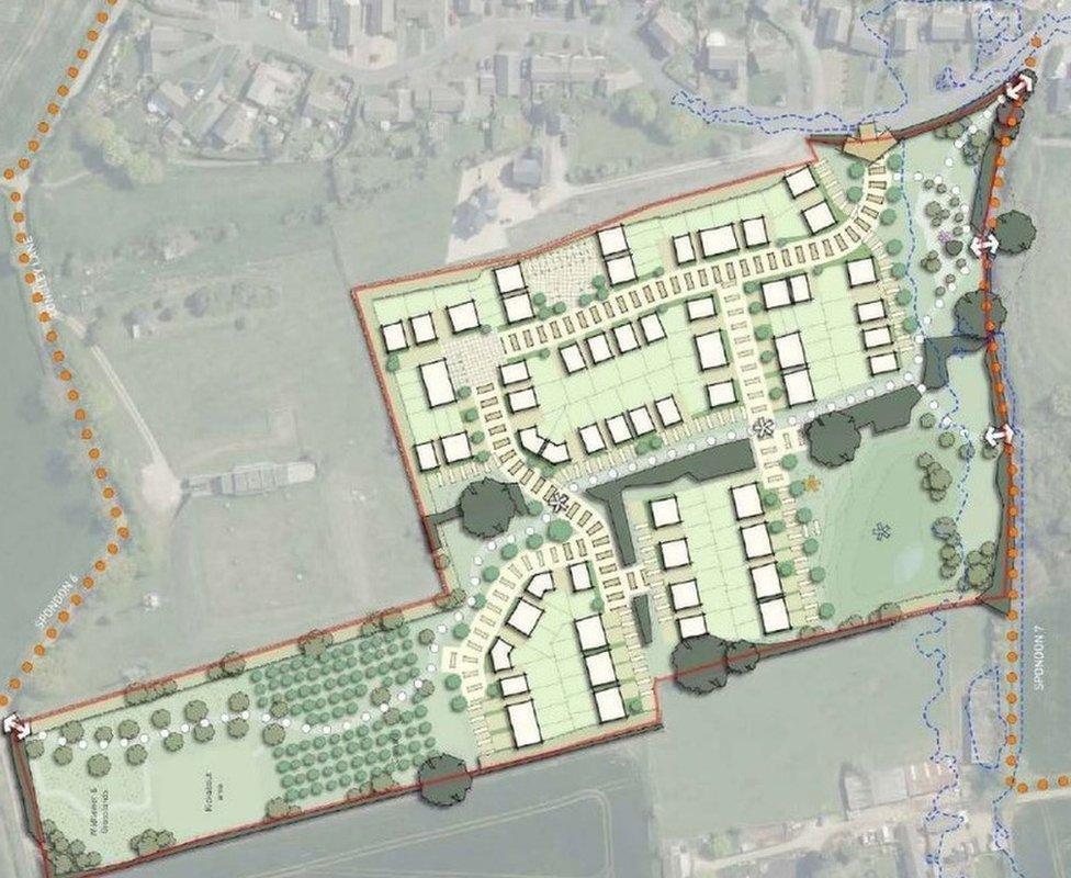 :A masterplan layout of the proposed Royal Hill Road development by Miller Homes.