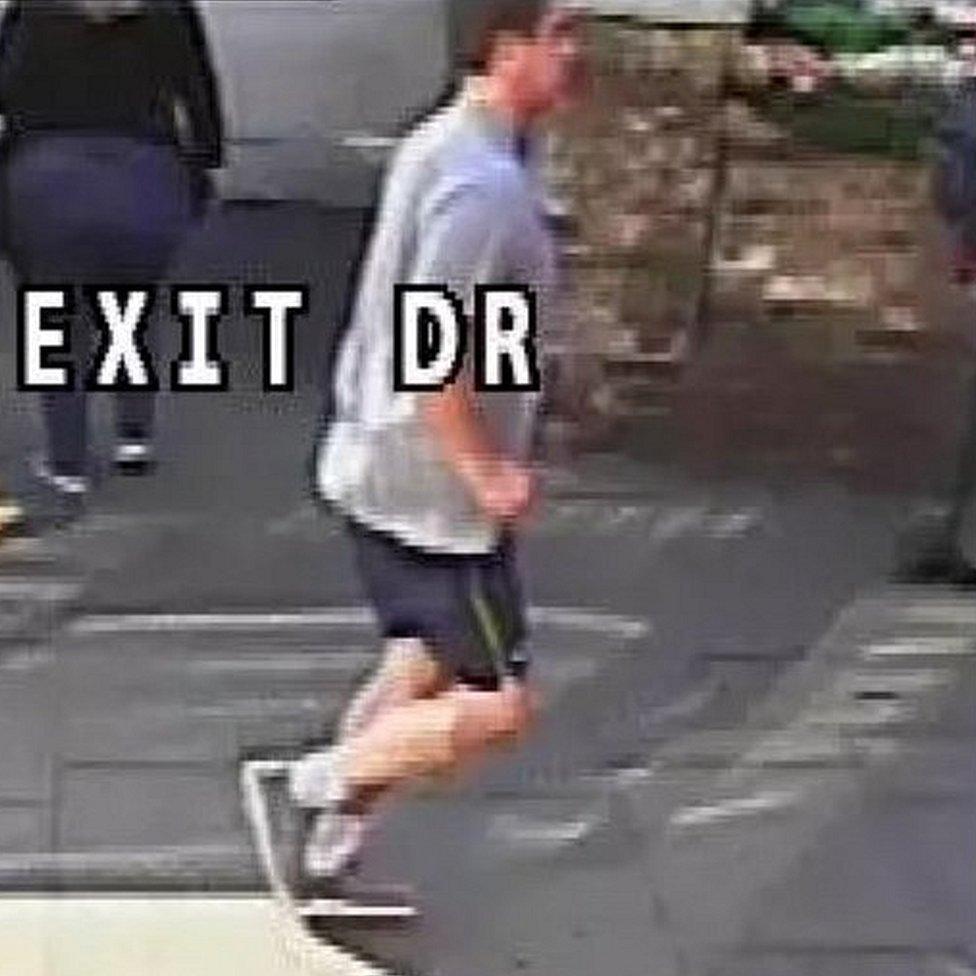 CCTV of jogger