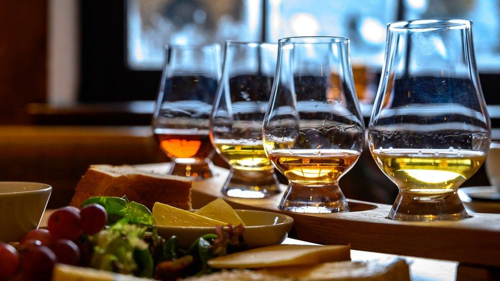 whisky and food