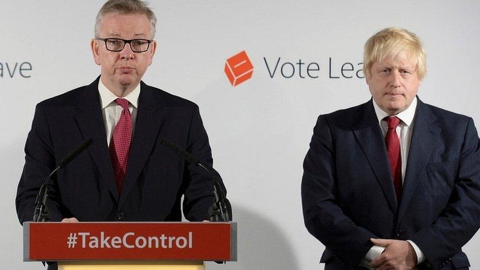 Michael Gove and Boris Johnson during the 2016 referendum