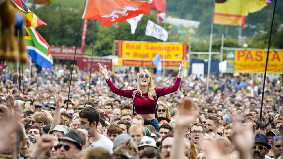Glastonbury scene