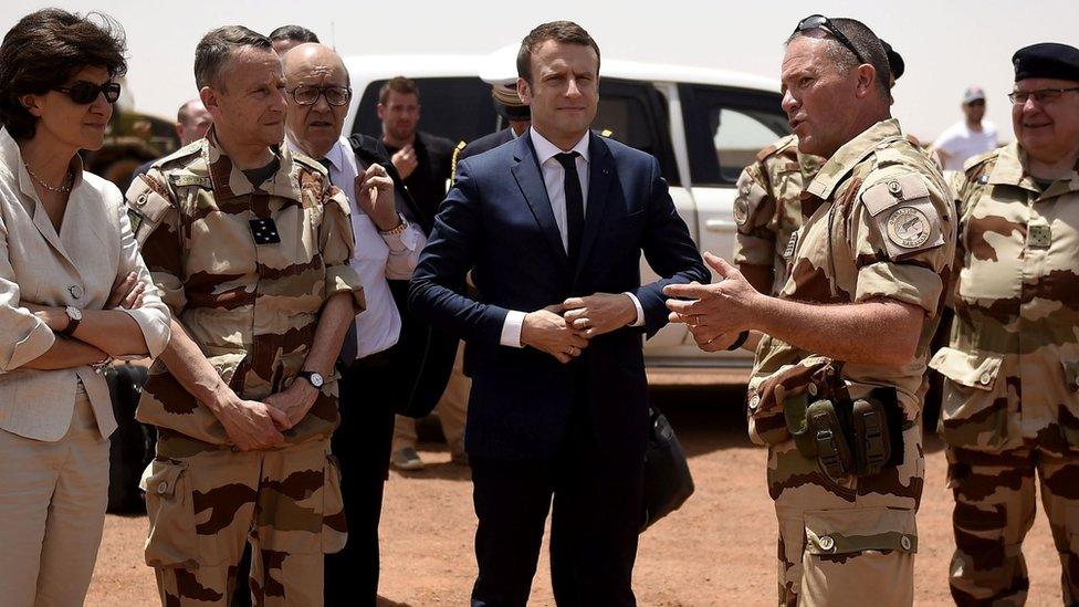 President Macron in Mali, 19 May 17