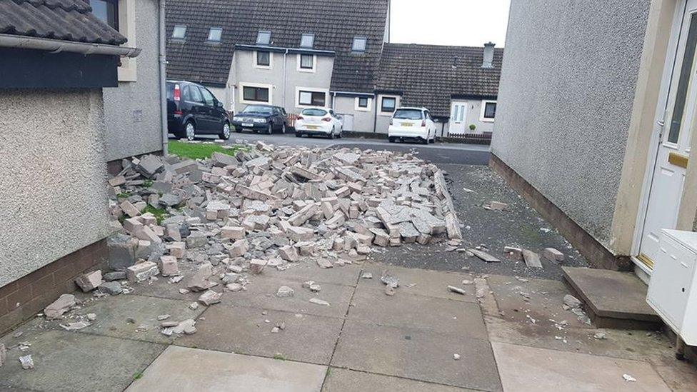 Storm damage in Dumfries and Galloway