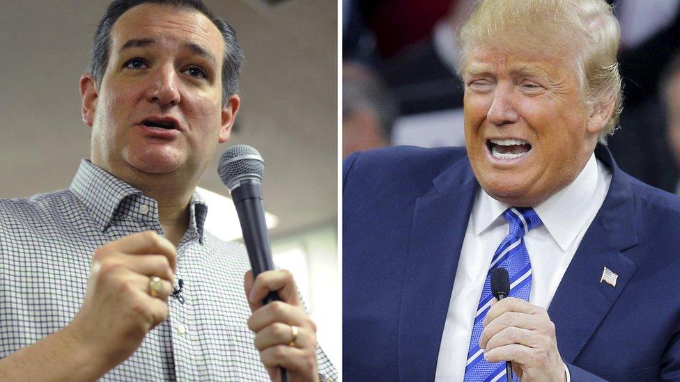 Ted Cruz and Donald Trump