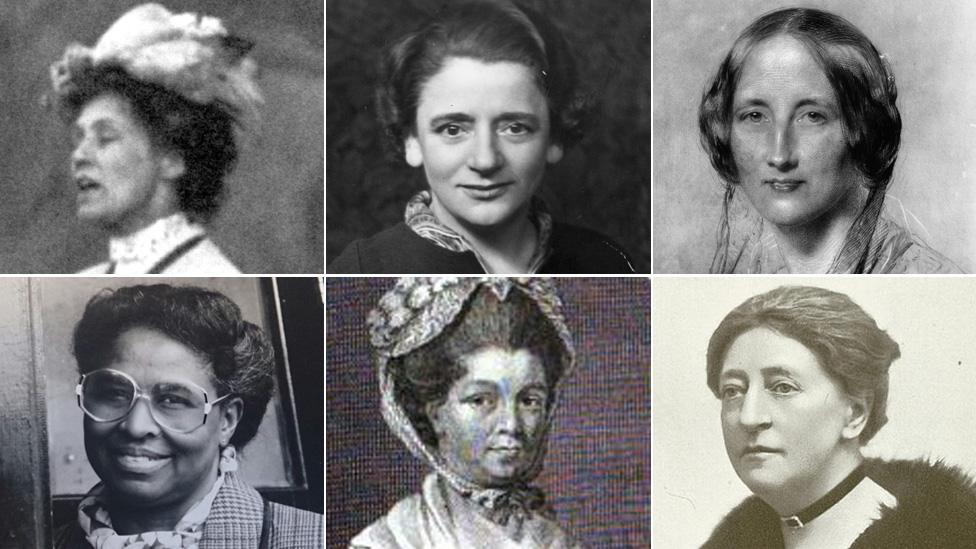 Emmeline Pankhurst, Ellen Wilkinson, Elizabeth Gaskell, Louise Da-Cocodia, Elizabeth Raffald, Margaret Ashton