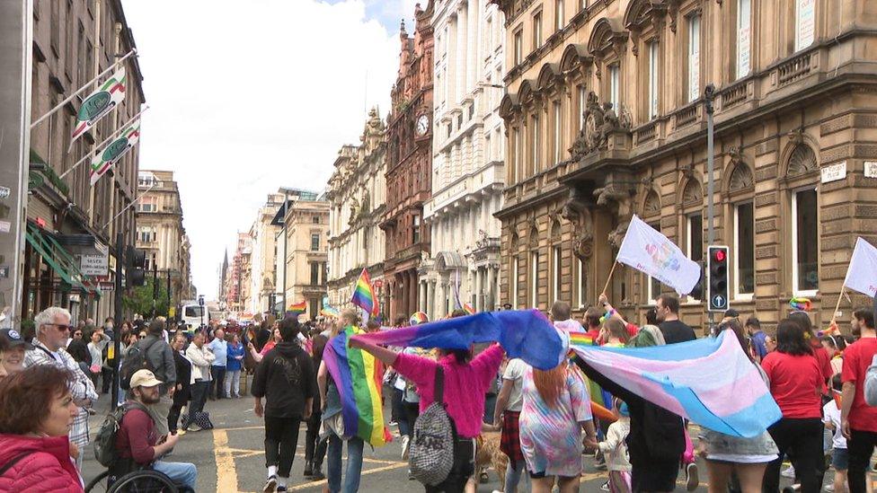 Pride Glasgow marchers