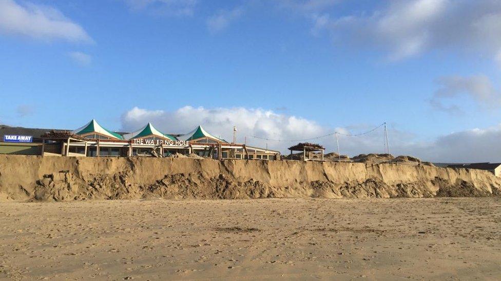 Perranporth sand cliffs