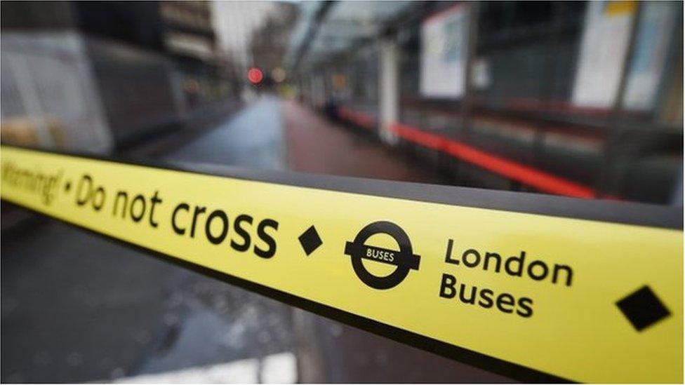 Closed bus stops at Victoria