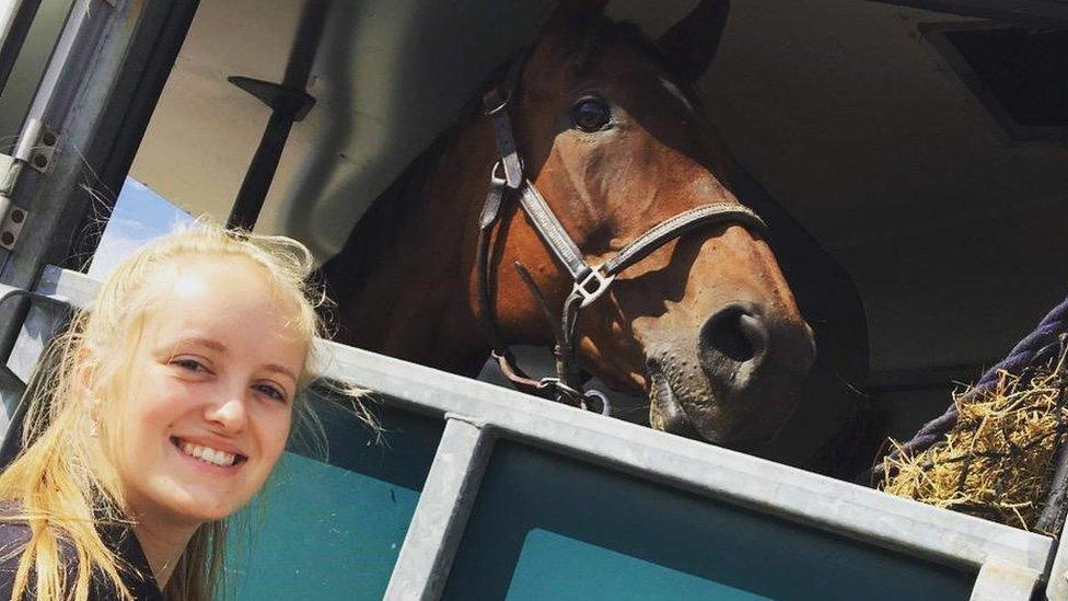 Gracie Spinks with her horse