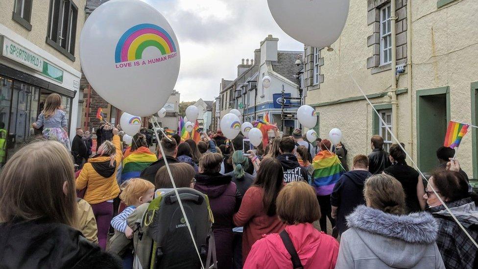 Crowds at Hebridean Pride