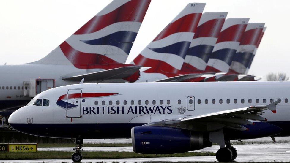 Plane taxiing at Heathrow Airport