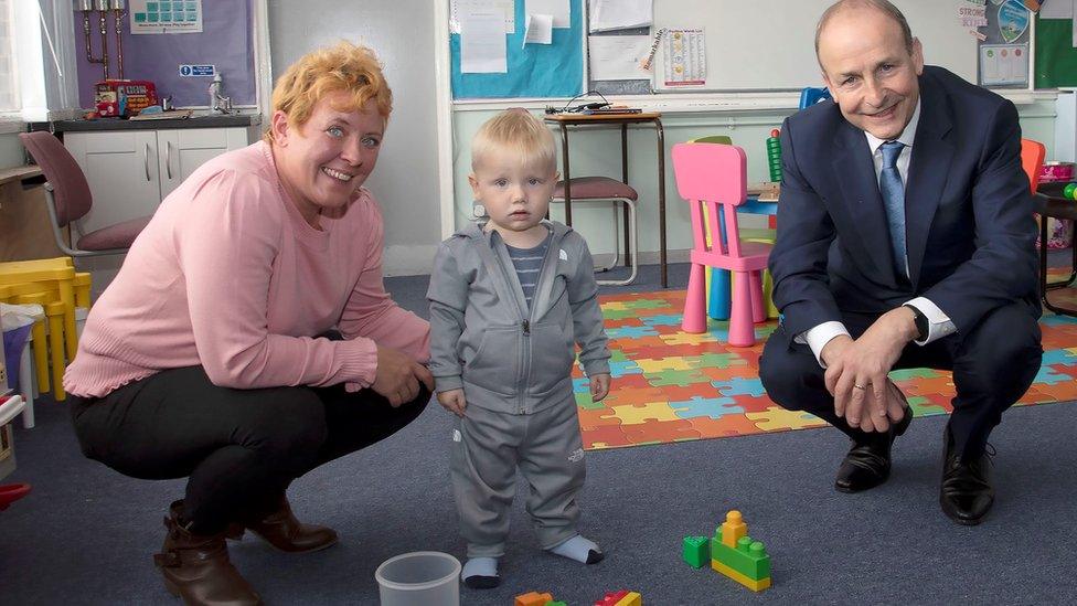 Taoiseach Micheál Martin visits Women'sTec while on a day-long visit to Belfast on 8 October 2021