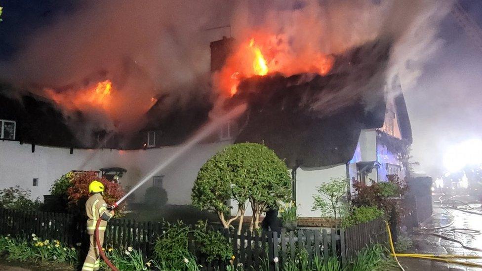 Fire at a home in Hengrave