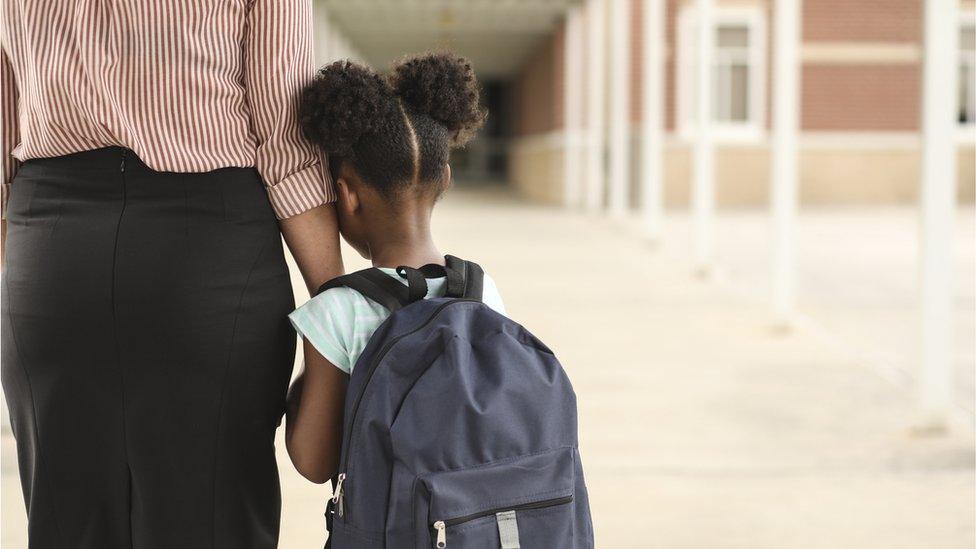 File photo of a student and parent