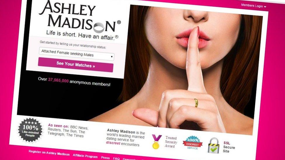 Ashley Madison website