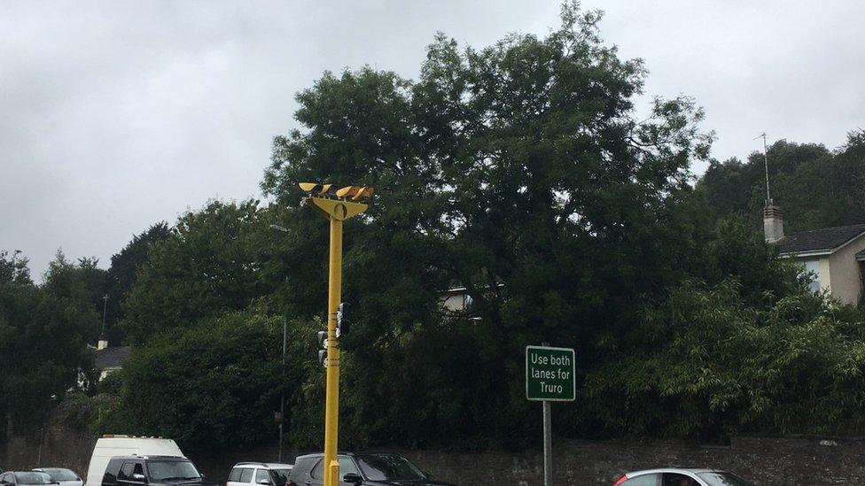 Speed camera on Tregolls Road, Truro