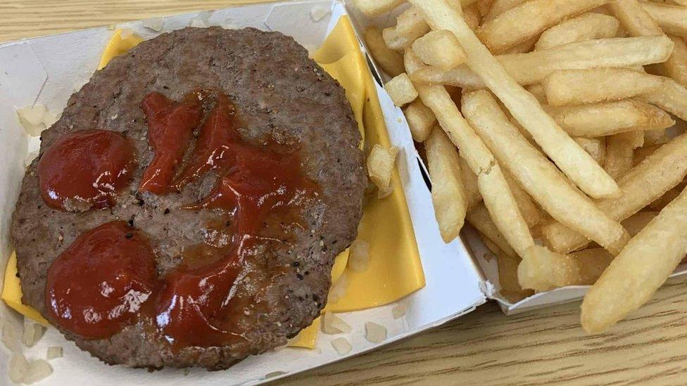 McDonald's burger without bun