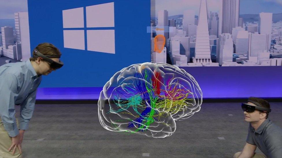 An application to teach medical students human anatomy via HoloLens was shown off