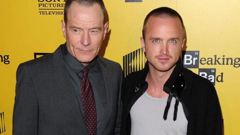 Bryan Cranston and Aaron Paul (right), aka Walter and Jesse from Breaking Bad