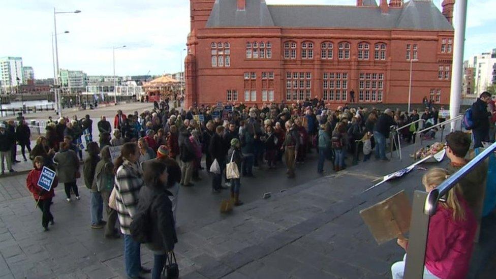 Withybush hospital protest