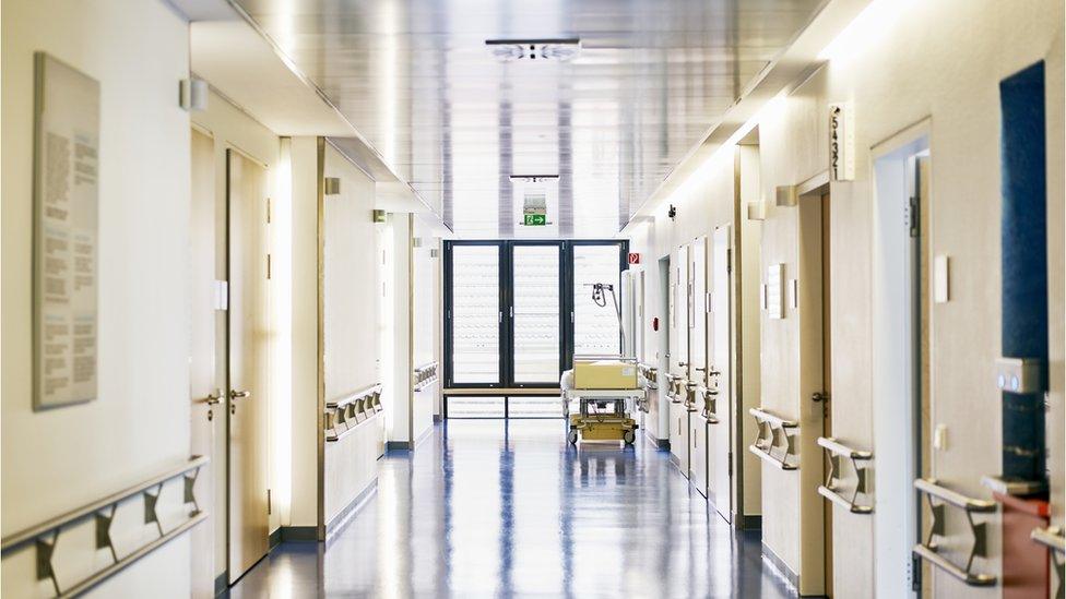 A hospital corridor