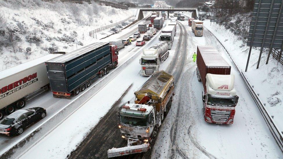 Vehicles stuck