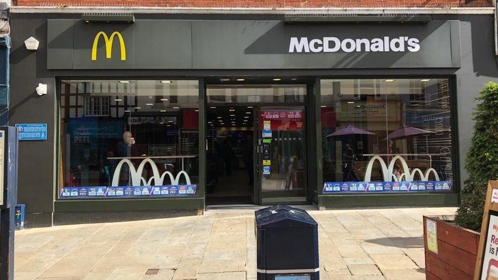 The outside of the McDonalds store on Westgate Street in Gloucester