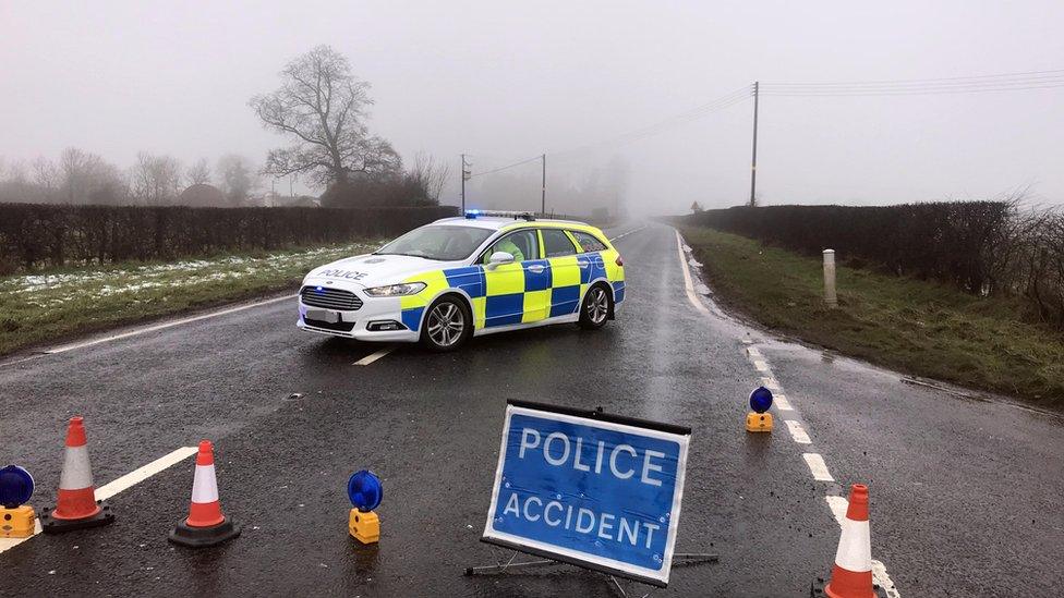 The incident happened on the Moneynick Road on Saturday