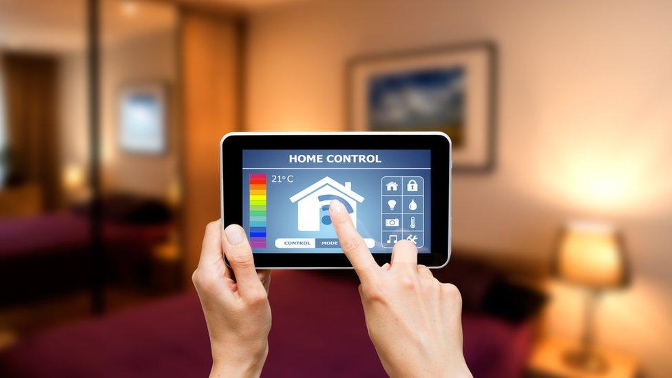 Remote home control system on digital tablet